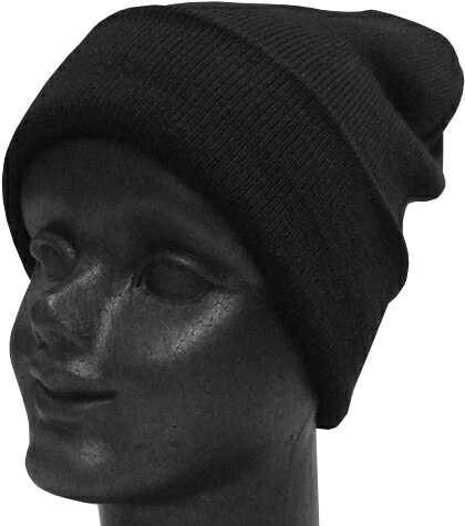樂天商城 - ニット キャップ ビーニー【黒】【ゆうパケット便対象商品】ニット帽　無地　プレーン