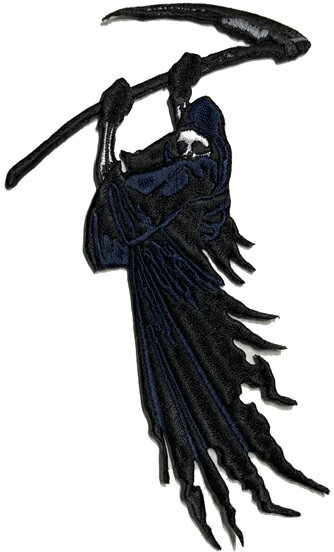 【AFO】Grim Reaper wappen ワッペン 100mm x 166mm【ゆうパケット配送対象商品】死神 草刈鎌 Death Grim Reaper
