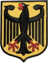 イエロー German chapter WAPPEN ドイツ国章 大 ワッペン アイロン接着 紋章 勲章 国章 シシュウ ミリタリー エンブレム スキンズ PUNK HARDCORE パンク ハードコア【ゆうパケット便対象商品】