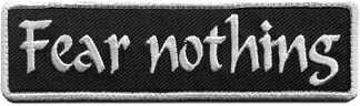 樂天商城 - 高密度総刺繍【AFO】FEAR NOTHING WAPPEN 特大 28x100mm【ゆうパケット配送対象商品】 シシュウ 刺繍 アイロン接着