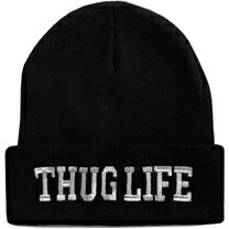 【AFO】THUG LIFE KNIT CAP ニットキャップ【BLACK】