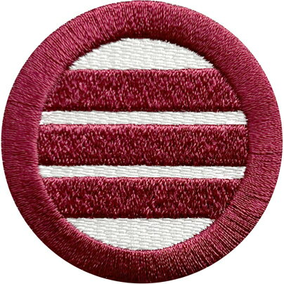 乐天商城 - 【家紋27S】引両紋(丸に三つ引き 重ね）家紋 ワッペン【ゆうパケット配送対象商品】