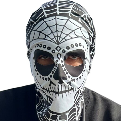 【AFO】Sugar Skull Bandana : 8WAY【SPIDER BLACK】タテ約55mm/ヨコ55mm【ゆうパケット配送対象商品】 【AFO】Sugar Skull Bandana : 8WAY【SPIDER BLACK】タテ約55mm/ヨコ55mm【ゆうパケット配送対象商品】