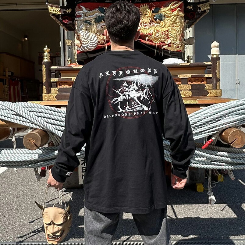 乐天商城 - 【UNISEX】BUSHI-DO KUSUNOKI TEE 武士道 ロンT 黒 楠正成 日章旗 旭日旗 日の丸 国旗 家紋 和柄