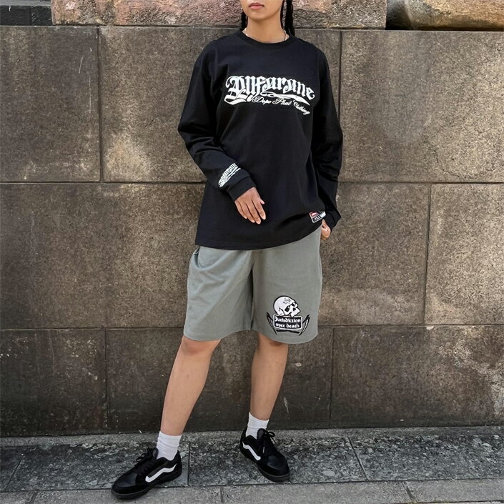 乐天商城 - 【AFO/UNISEX】JURISDICTION OVER DEATH SHORT PANTS SHORTS 短パン ストリート ブランド HIPHOP ヒッポホップ ダンス 衣装