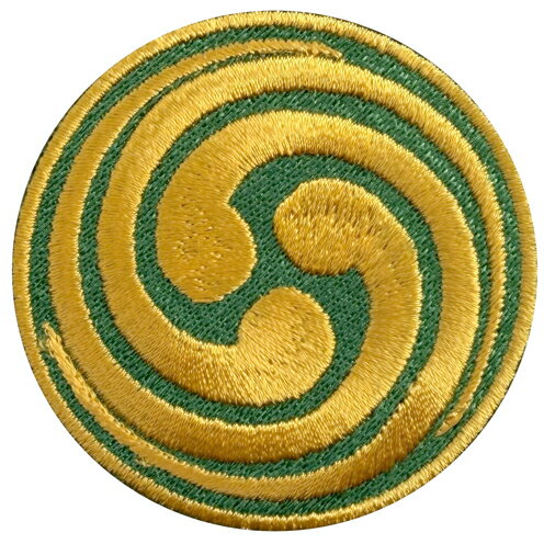 乐天商城 - 03古来右三つ巴（雷神）雷鳴 ワッペン アイロン接着 ハイゲージ ハイクオリティー カスタム 別注 特注【ゆうパケット便対象商品】