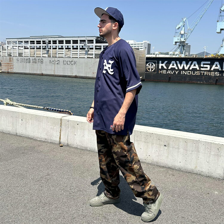 【AFO/UNISEX】CLASSIC BASE BALL SHIRTS / クラシック ベースボール シャツ 【4色】野球 ユニフォーム ビッグサイズ BIG SIZE 3