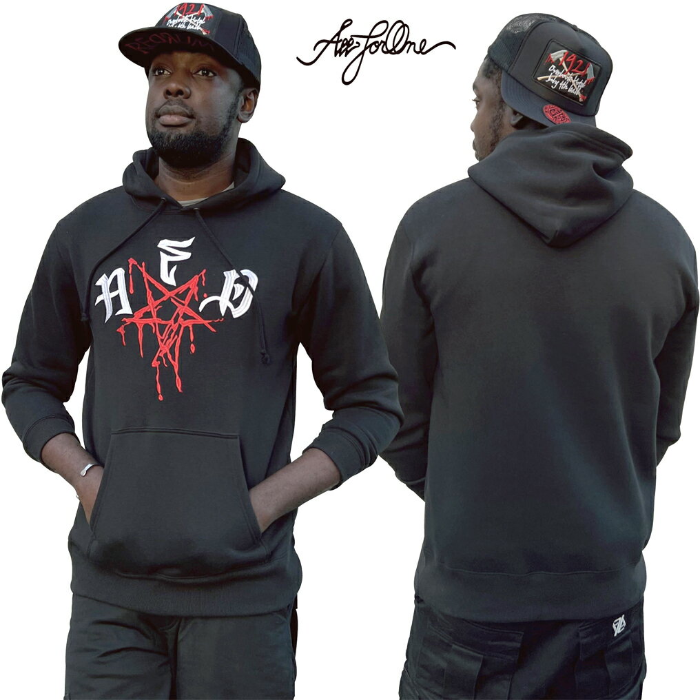 樂天商城 - 【AFO】PENTAGRAM BLOOD スウェット プル パーカー ・ウラ起毛