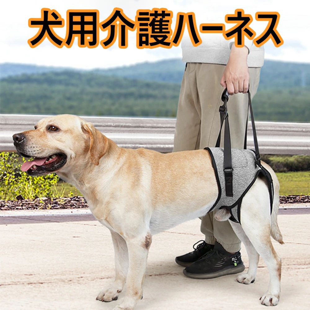 犬用介護ハーネス 犬 補助ハーネス 犬歩行補助ハーネス 介助 散歩 歩行補助 老犬 ハーネス 後ろ足 犬ハーネス 散歩 歩行サポート 安定性 小型犬 関節 大型犬 サポート 中型犬 抜けない リード 介護用品 散歩用 登山用 運動用 後足用 調節可能 ペット用品