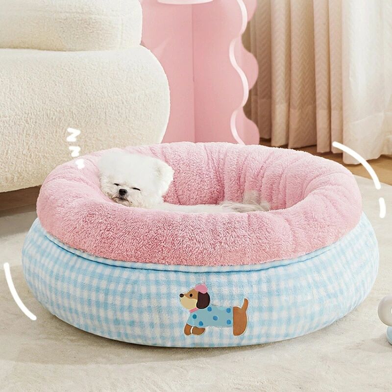 犬用 猫用 ペットベッド 冬 暖かい ペット ペットグッズ 通販 ブルー 青い毛布 ピンク ピンク毛布 S:37x19cm M:48x20cm L:57x22cm