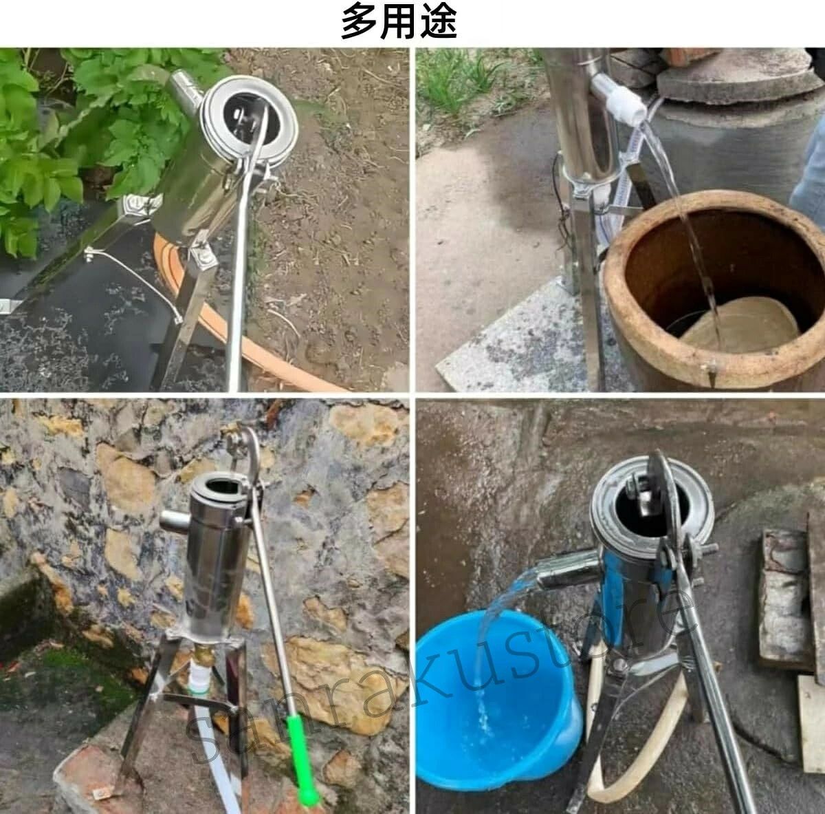 井戸ポンプ 手押しポンプ 手動ポンプ ステンレス製 大水量 排水ポンプ 地下水用 ピ...