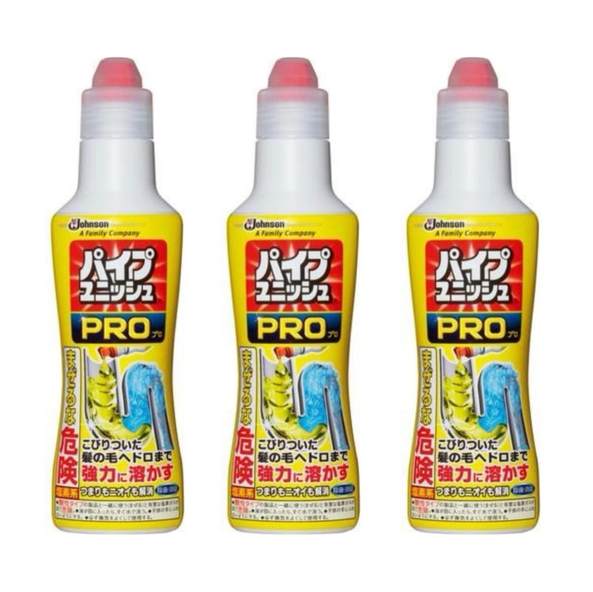 パイプユニッシュ プロ パイプクリーナー 濃縮タイプ 排水口クリーナー(400g×3本セット)【パイプユニッシュ】[排水管 詰まり 洗浄 洗剤 掃除 ぬめり取り 排水パイプ]