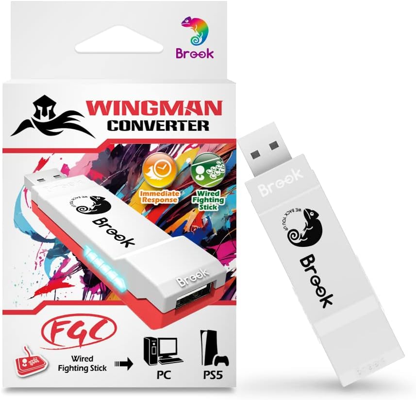 Brook Wingman FGC PS5 PS4 対応コンバーター｜格闘ゲーム向け｜ ウィングマンFGC ファイティングスティック コンバーター ゲーム機/PC(X-Input)/Macに対応 有線アーケードコントローラー用