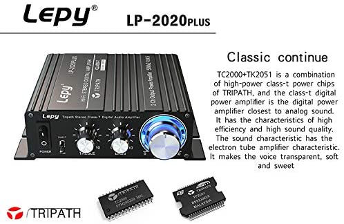 SR1 [送料無料][Lepy] LP-2020PLUS 2chコンパクト オーディオアンプ 高出力50W×2RMS Hi-Fiステレオ 2chハイパワーデジタルアンプ Tripath製TC2000＋TK2051チップ搭載 小型軽量 高放熱アルミボディ 19V/3A アダプター付属(at_4199-00)