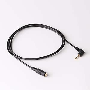 [Basicest] 2.5mm ステレオケーブル 4極 延長 L型プラグ 金メッキ端子 ドライブレコーダー バックカメラに