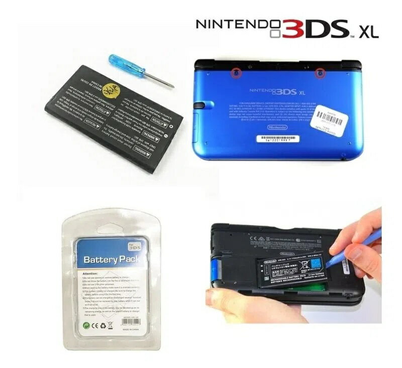 [バッテリー] SPR-003 3DS LL Wii U ニンテンドーWii U PROコントローラー 3DS 専用 バッテリーパック 3.7V 2000mAh ※工具付き 互換品 充電池 修理交換（at_0449-00） 2