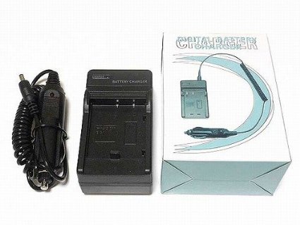 [互換充電器] Canon キャノン CB-2LV 互換 充電器 +車載充電器付き　ACプラグとシ...