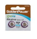 [ボタン電池] GoldenPower LR41 192 2個セット アルカリタイプ 1.5V (AG3 192 392 384 D392 LR736 L736) 体温計 電子機器など(1220-02)Y