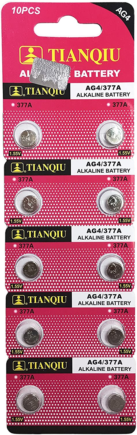  TIANQIU AG4 377A LR626 アルカリ ボタン 電池 1シート 10個入り (377 LR66 LR626 AG4 377A相当品) 時計用（at_3435-10)Y