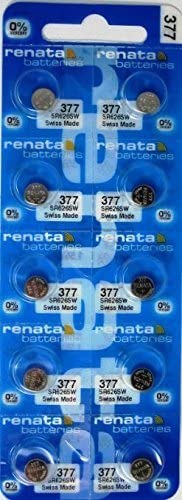 renata SR626SW 10個 1シート 377 コイン型ボタン電池 時計用電池 LEDライト 電子機器など(at_3443-10)