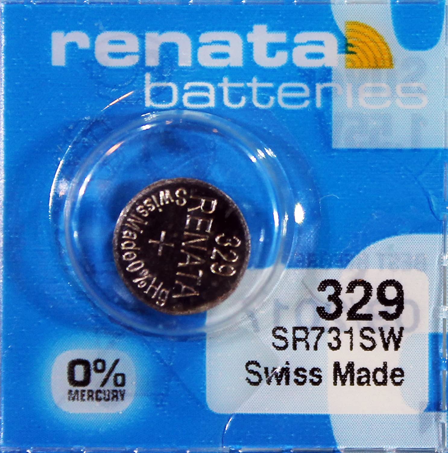 [ボタン電池] renata SR731SW 1個 バラ売り 329 コイン型 酸化銀ボタン電池 時計用電池 電子機器など(3452-01)Y