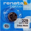 [訳あり 消費期限切れ][ボタン電池] renata SR731SW 1個 バラ売り 329 コイン型 酸化銀ボタン電池 時計用電池 電子機器など(at_3452-01)