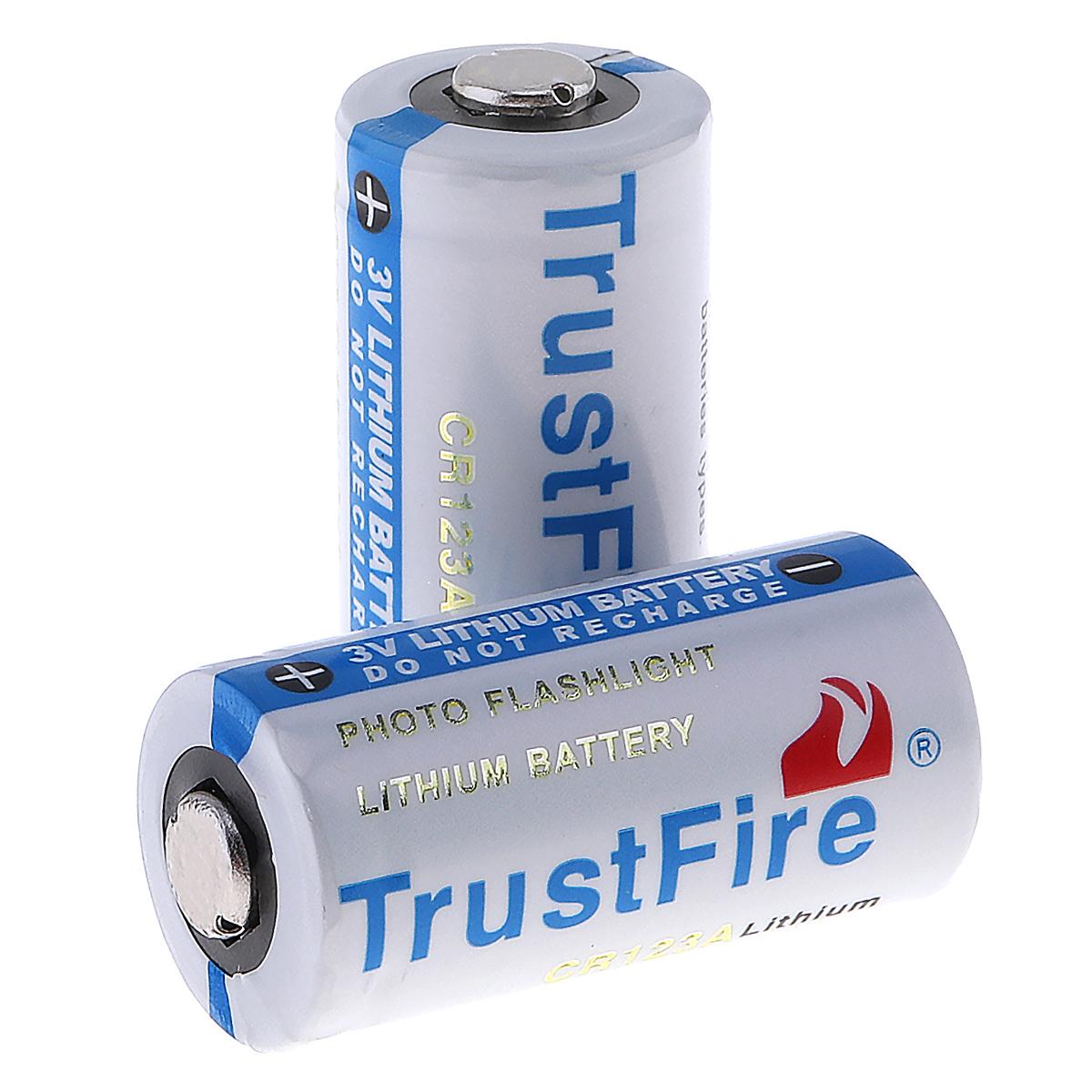  TrustFire CR123A リチウム電池 900mAh 85177 3.0V 2本セット 電池 トラストファイアー 非充電式電池 懐中電池用バッテリー 2個セット ホワイト (at_3974-01)