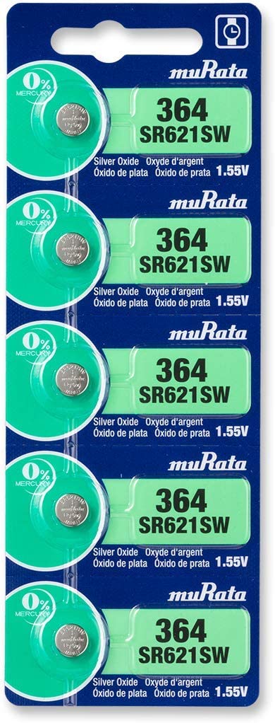 【期限切れ】 ボタン電池 MURATA SR621SW （364） リチウムコイン 3V ボタン電池5個入×1シート （at_4080-05)Y