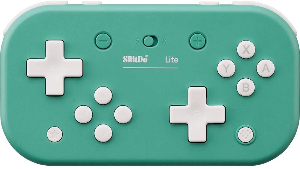 [8Bitdo] 任天堂スイッチライトコンパクト ブルートゥース コントローラー ゲームパッド ゲームコントローラー Nintendo switch Lite Bluetooth Gamepad Turquoise Edition Steam Raspberry Pi Windows PC 対応ルー (4174-BL)