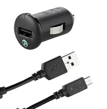 [ネコポス 送料込]［車載充電器］AN401 ソニーエリクソン カーチャージャー SONY Ericsson car charger 2in1【新品】(0225-00)