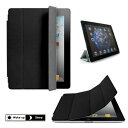 Smart Cover ブラック iPad2用 スマートカバー ポリウレタン製 Black 黒 ブラック(at_0305-BK)