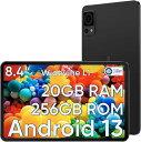 DOOGEE T20 MiniPro Android 13 8コア wi-fiモデル 20GB(8+12拡張)+256GB+1TB拡張 4G LTE SIM カード、 WiFi 6 1200*1920 IPSディスプレイ、 5060mAh大容量バッテリ13MP/5MPカメラ、 BT5.0 低ブルーライト認証、GMS認証 オンライン授業 ブラック