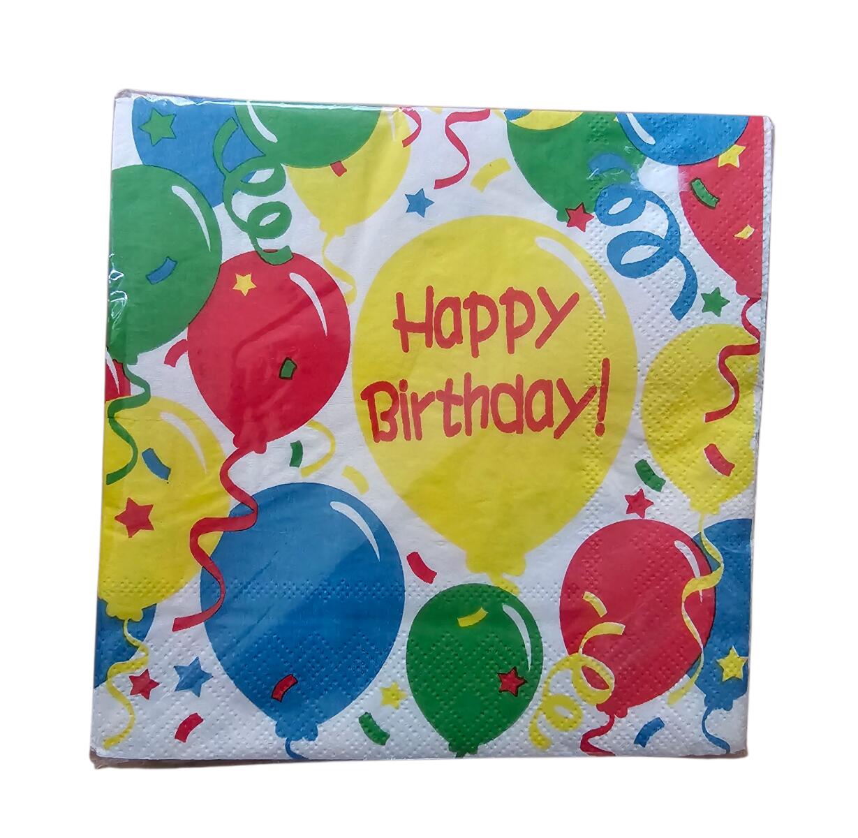 HAPPY BIRTHDAY　お誕生日　ペーパ−ナプキン　パーティ−　誕生会　ケーキ　お菓子　スイ−ツ