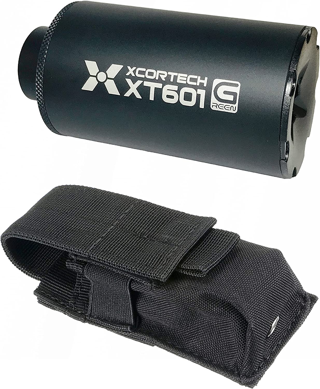   XT601 高輝度UVフルオートトレーサー 14mm逆ネジ対応 37×75mm 単4バッテリー仕様 サプレッサー ハイダー 防水 ナイロン ケース付 (at_4254-01)