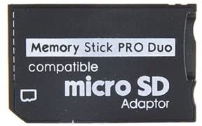microSDHC/microSD メモリースティック ProDuo 変換アダプター マイクロSDをmemory stickへ変換するadapter PSPでセーブデータ画像データに便利 at_0007-00 Y