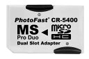 Photofast CR-5400 デュアルアダプター microSDHCをメモリースティックへ変換 できるアダプター 2枚挿し microSDをPRO DUOへ変換 PSPのデータ整理 セーブデータ　バックアップ　容量アップ ホワイト 白 (0020-00)Y