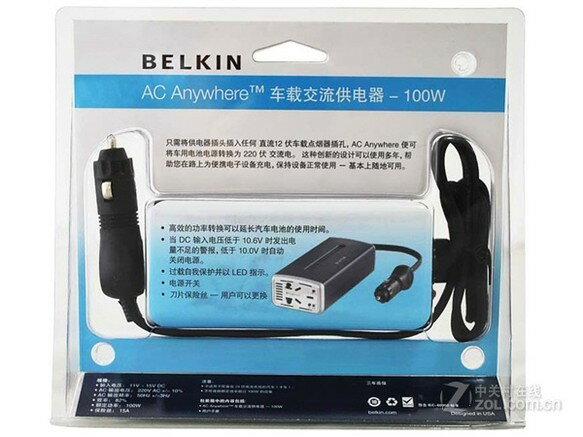 [送料無料][BELKIN] ベルキン AC Anywhere 車載用給電器 100W F5C400 ...