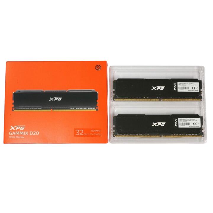 ADATA XPG DDR4-3200 64GB(32GB×2) デスクトップ用メモリ PC4-25600 DIMM AX4U3200732G16A-DCBK20 288pin 新品未使用