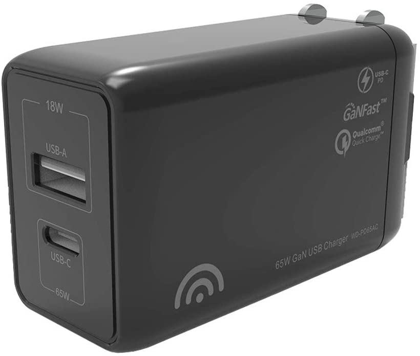 SR3[送料無料][Wiredix] 急速充電器 PD 充電器 65w ガリウム 小型 USB-C GaN QC3.0 充電器 Macbook Nintendo Switch iPhone ノートPC などに (am_4145-00)