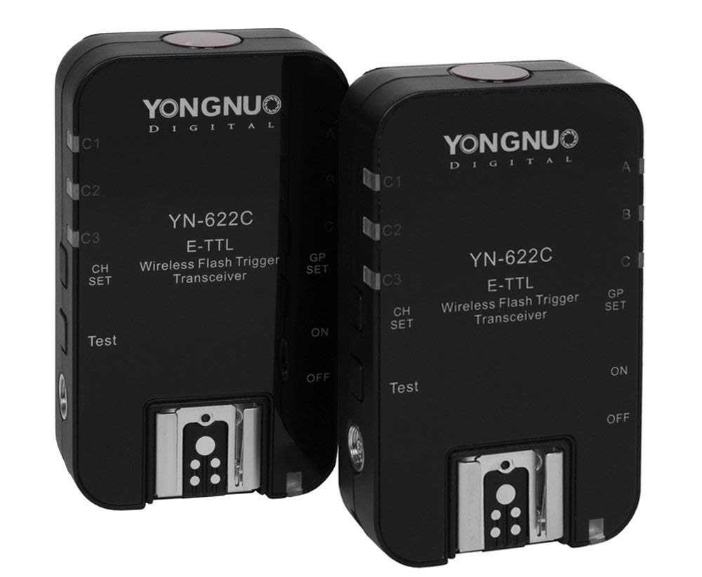 Yongnuo] YN-622C ヨンヌオ製 キヤノン用 TTL対応ラジオスレーブ（ワイヤレス送受信機 2個セット） 1DsMarkIV/5DMarkIII/7D/60D 7D 5DII 5DIII 1DIV 1DIII 5D 対応　CANON (1185-00)