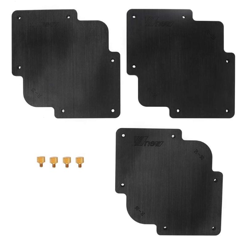Rakuten - CarAngels コーナー加工治具 3ピース キツツキ角ジグ トリマー用 半径簡単治具 ルーター テーブル ビット 角治具 テンプレート R加工テンプレート ベークライト製 木工ツール
