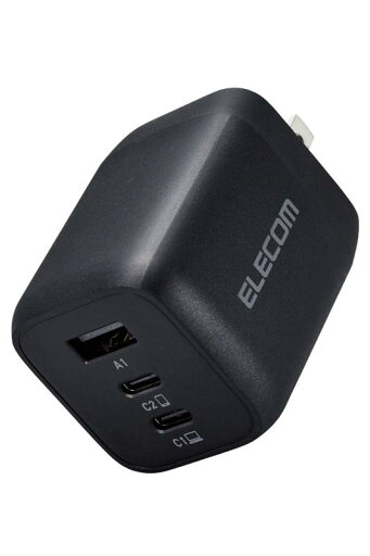 エレコム 充電器 65W USB PD対応 3ポート Type-C USB-A 【 iPhone 16 15 14 iPad Macbook Air ノートPC】 ブラック EC-AC4465BK エレコム 充電器 65W USB PD対応 3ポート Type-C USB-A 【 iPhone 16 15 14 iPad Macbook Air ノートPC】 ブラック EC-AC4465BK