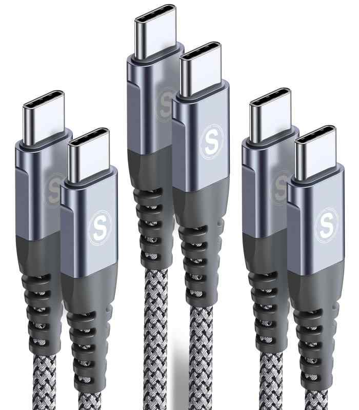 タイプc ケーブル 【2M/3本セット PD対応 60W急速充電】USB C&amp;USB C ケーブルiPhone 16/iPhone 15 充電器 Type-c アイフォン15/いphone15 pro Max,iPad Pro/Air,MacBo