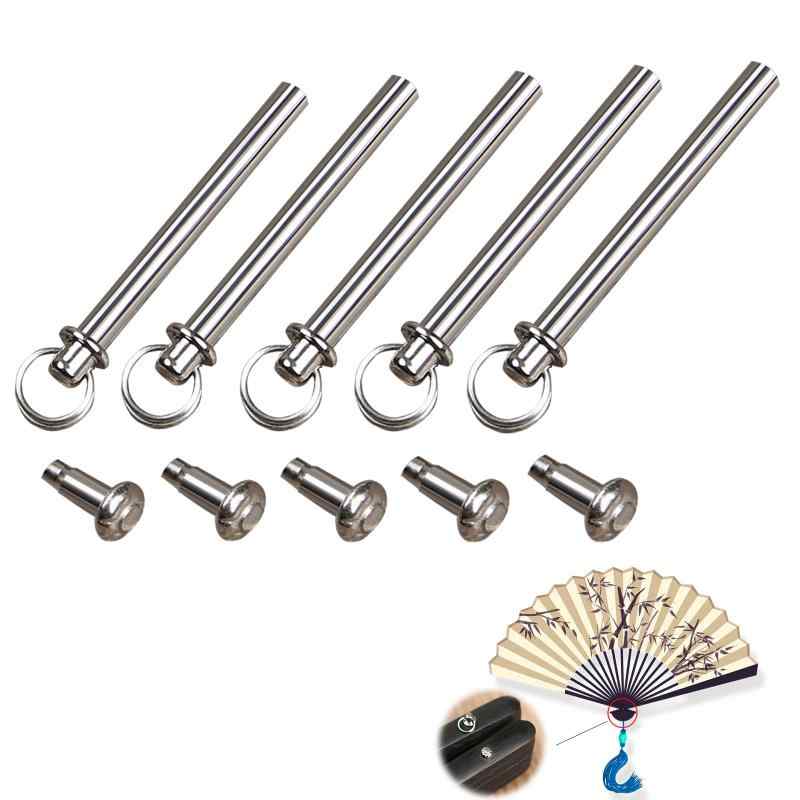 Doyime 扇子の釘 (5個セット) ファンシャフト 扇子軸リベット ファンアクセサリー 紙扇子 簡単なメンテ..