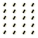 LitaElek 20pcs 4ピンLEDテープコネクタRGB LEDストリップコネクタオス-オスアダプタLEDコントローラのコネクタSMD 5050 3528 2835 RGB LEDストリップLEDリボンLEDロープライト用LEDプラグ,ブラック(2)