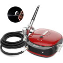 Oasser エアブラシ セット ミニコンプレッサー 充電式 1000mAh電池やAC電源アダプタ兼用 ダブルアクション 重力式 2-15psi三段階圧力調節 プラモデルの塗装 ボディーアート 塗装用具 持ち運びや