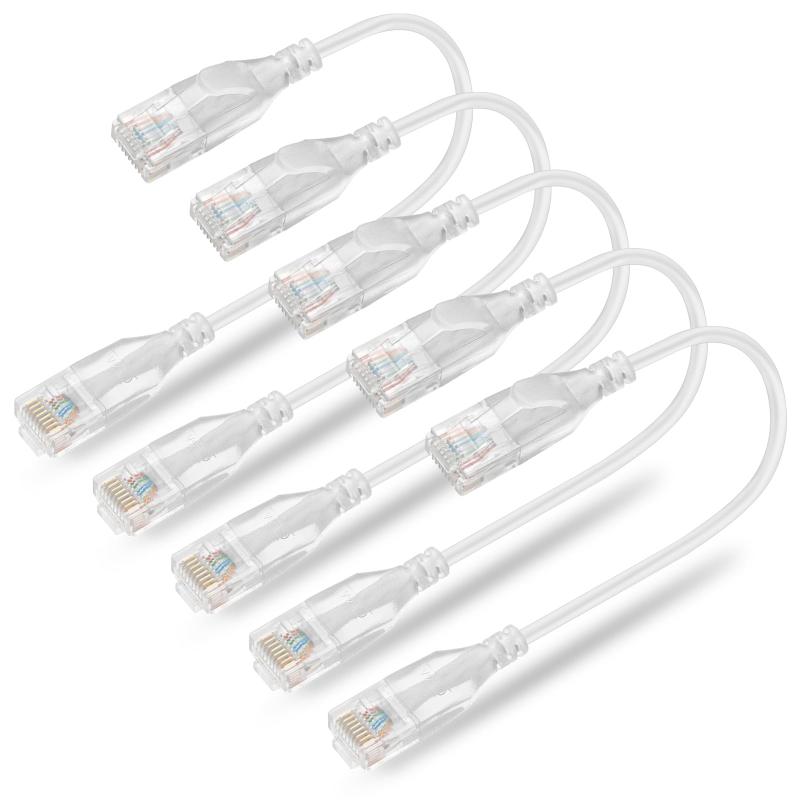 Ankuly Cat6A LANケーブル 短い ランケーブル 0.5m 5本セット RJ45コネクタ 10Gbps サーバー 企業様向け 業務用 イーサネット 家庭用 有線lan 全長さ50cm高速らんけーぶる：CAT6Aイーサネットケーブルは、最大10Gbpsのデータ転送と550MHzの帯域幅です。 ノイズ干渉にも強く、高速で安定したネットワーク環境を実現します。28AWG:直径わずか3.6mmの極細タイプで取り回しが良く、狭い場所や限られた空間の配線に大変便利です。特徴：両端はRJ45コネクタで特に設定なし、接続は簡単、データセンター、高速と帯域が密集しているところ等 に適用します。内蔵100％裸銅線、優れた伝送性能と耐久性を備えています。幅広い互換性: 既存のCAT5、CAT5E、CAT6LANケーブルなどと互換性があります。RJ45コネクタを採用しているため、ほとんどのルーター、スイッチ、モデムなどのネットワーク機器に対応しています。Cat6a 極細 0.5m、5本入り。低抵抗、高速伝送、低損失の無酸素銅導体。ケーブルが50cmではなくプラグ入れて長さは50cm。サーバーラックなどで機器が超近接している環境ではたいへん適用。