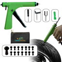 GRAND PITSTOPの21個入りチューブレスタイヤガンパンク修理キットは、タイヤパンクや車、オートバイ、ATV、トラック、トラクター用のフラットタイヤにマッシュルームプラグを装着します(15