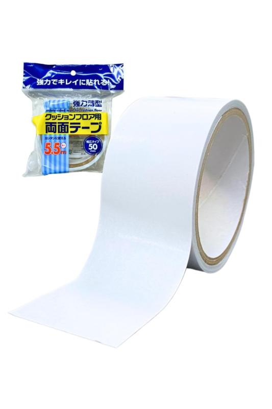 APMジャパン 強力 両面テープ 5.5m巻き 2巻セット クッションフロア両面テープ 透明 ちぎれずはがせる