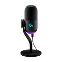 Logicool G ゲーミングマイク YETI GX ダイナミックマイク G-YETI-GX-BK ストリーミング配信 スーパーカーディオイド ノイズ軽減 RGB LIGHTSYNC 対応 USB BLUE VOCE PC MAC ゲーミング マイク